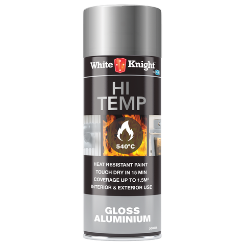 White Knight Hi Temp Spray Paint - 300g - Aluminium - Heat Resistant - SuperSaverAU - view 1