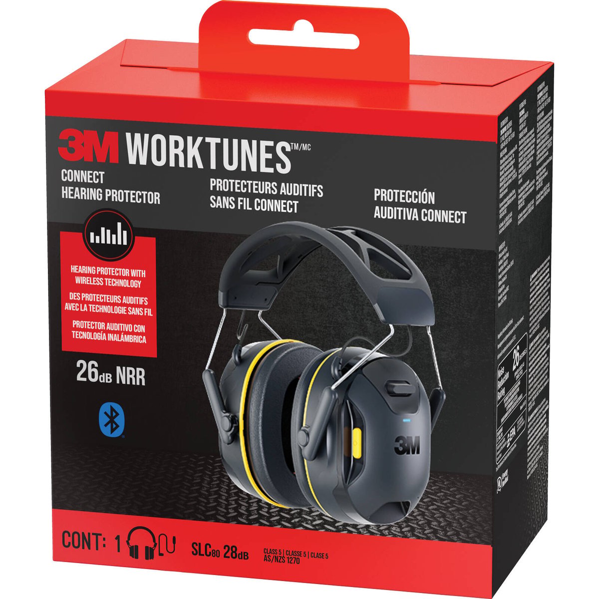 3M WorkTunes Connect Wireless Hearing Protector - Bluetooth - 90570 DC - Water & Dust Resistant - USB-C Charging - SuperSaverAU - view 3