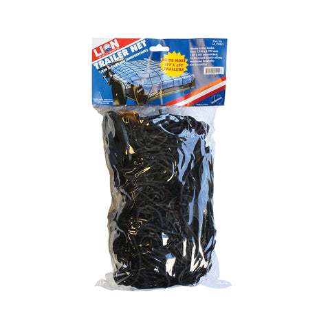Lion 1800 x 1200mm Black Trailer Net with Hooks UV Protected
