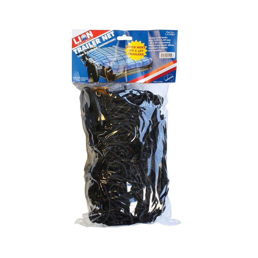 Lion 1800 x 1200mm Black Trailer Net with Hooks UV Protected