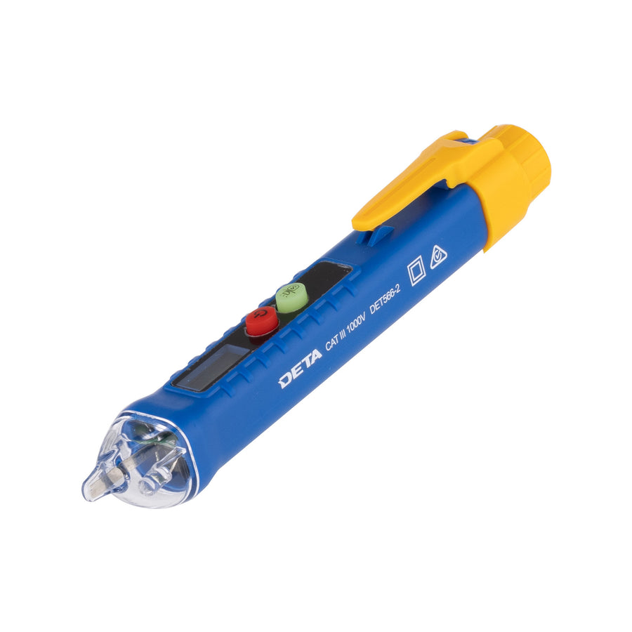 DETA AC Non-Contact Voltage Tester DET566-2, Audible & Visual Alert, AAA Battery Included