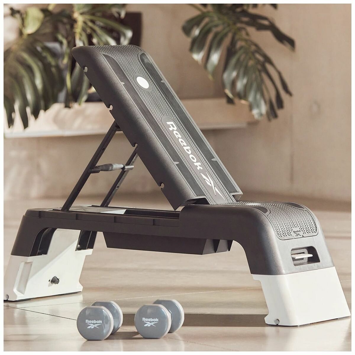 Reebok Deck - Black and White Workout Platform Supporting Users up to 110kg - RFAC-RBKDECKO-W