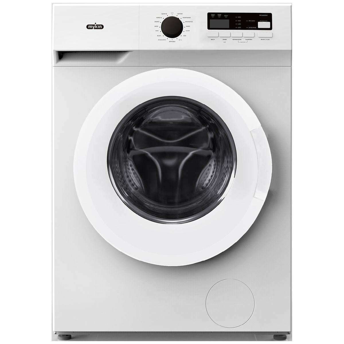 Mykin 8kg Front Load Washer and 8kg Heat Pump Dryer Package - White - 16 Drying Programs - MFLW800WMHPD800W