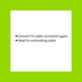 Antsig Male to Male TV Pal Joiner - 5mm x 26mm x 10mm - Durable Coaxial Connector - SuperSaverAU - view 2