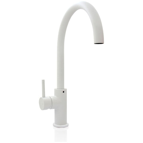 Billi Home Round Gooseneck Mixer Tap - Matte White Finish - 6 Star WELS Rating - 4.5L/min Flow - 991600GMW