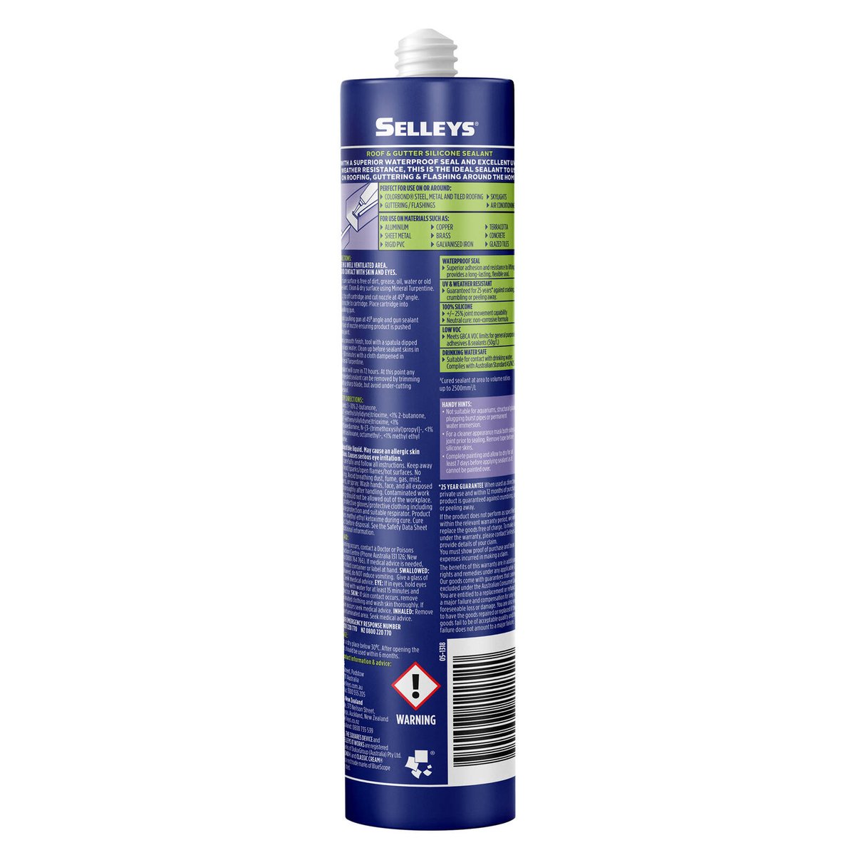 Selleys Classic Cream Roof and Gutter Sealant 300g - Waterproof, UV Resistant - SuperSaverAU - view 2