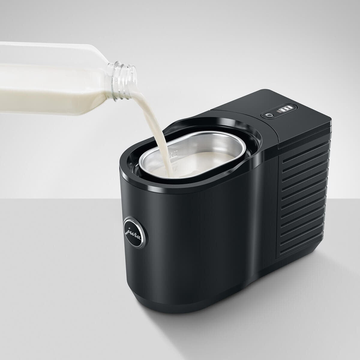Jura 0.6L Cool Control Milk Cooler - Black with Stainless Steel Cover - 1.8m Cord - 24286