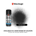 White Knight Rust Guard Epoxy Enamel Spray Paint 310g - Satin Black, Solvent Based Metal Finish