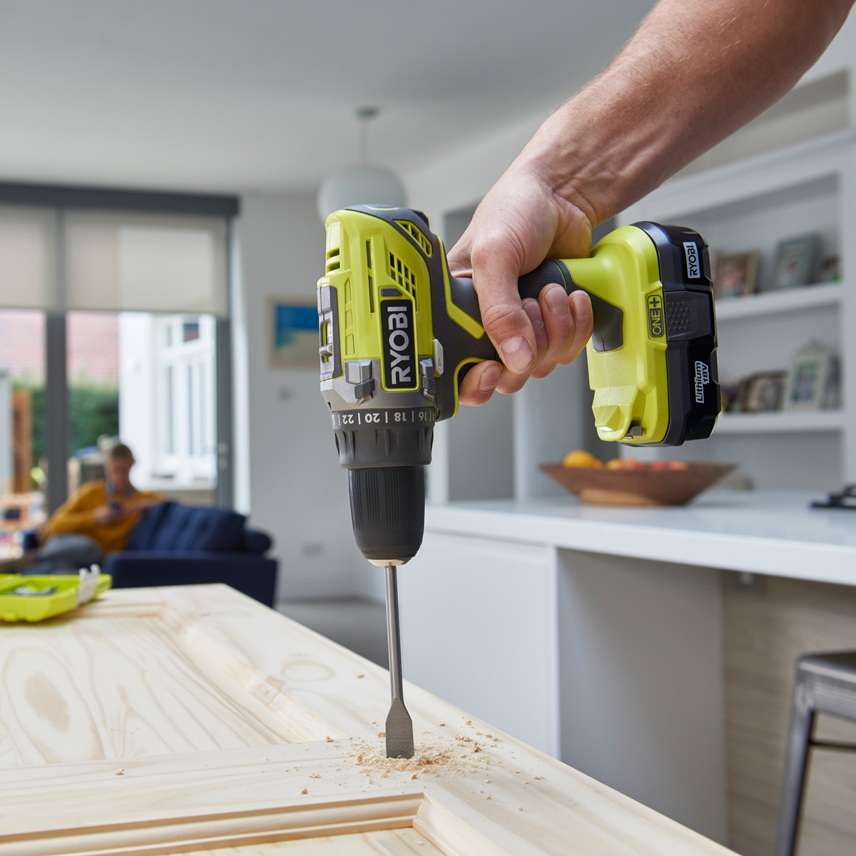 Ryobi 18V ONE+ HP Compact Hammer Drill Kit - 2.0Ah & 4.0Ah Batteries - 54Nm Torque - Lightweight Design - SuperSaverAU - view 3