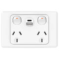 DETA Double Pole Double Power Point with USB-A & USB-C Indoor