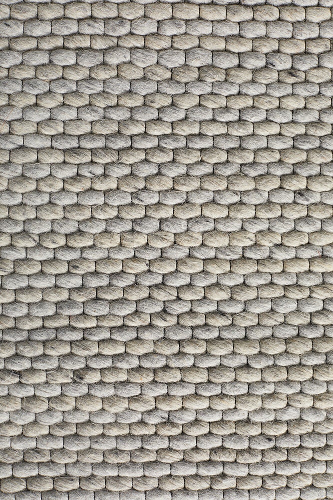 Rug Culture Studio Large Rug 280x190cm - Grey Felted Wool, Hand Woven Flatweave - STUD320GRY280X190