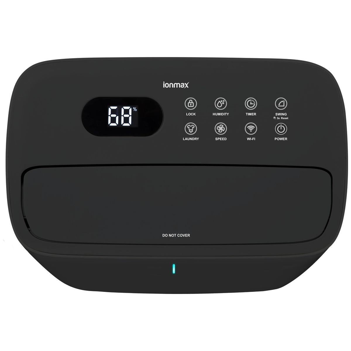 Ionmax Venta 8L Desiccant Dehumidifier &amp; Air Purifier - H13 HEPA, Wi-Fi App Control, Black - ION615
