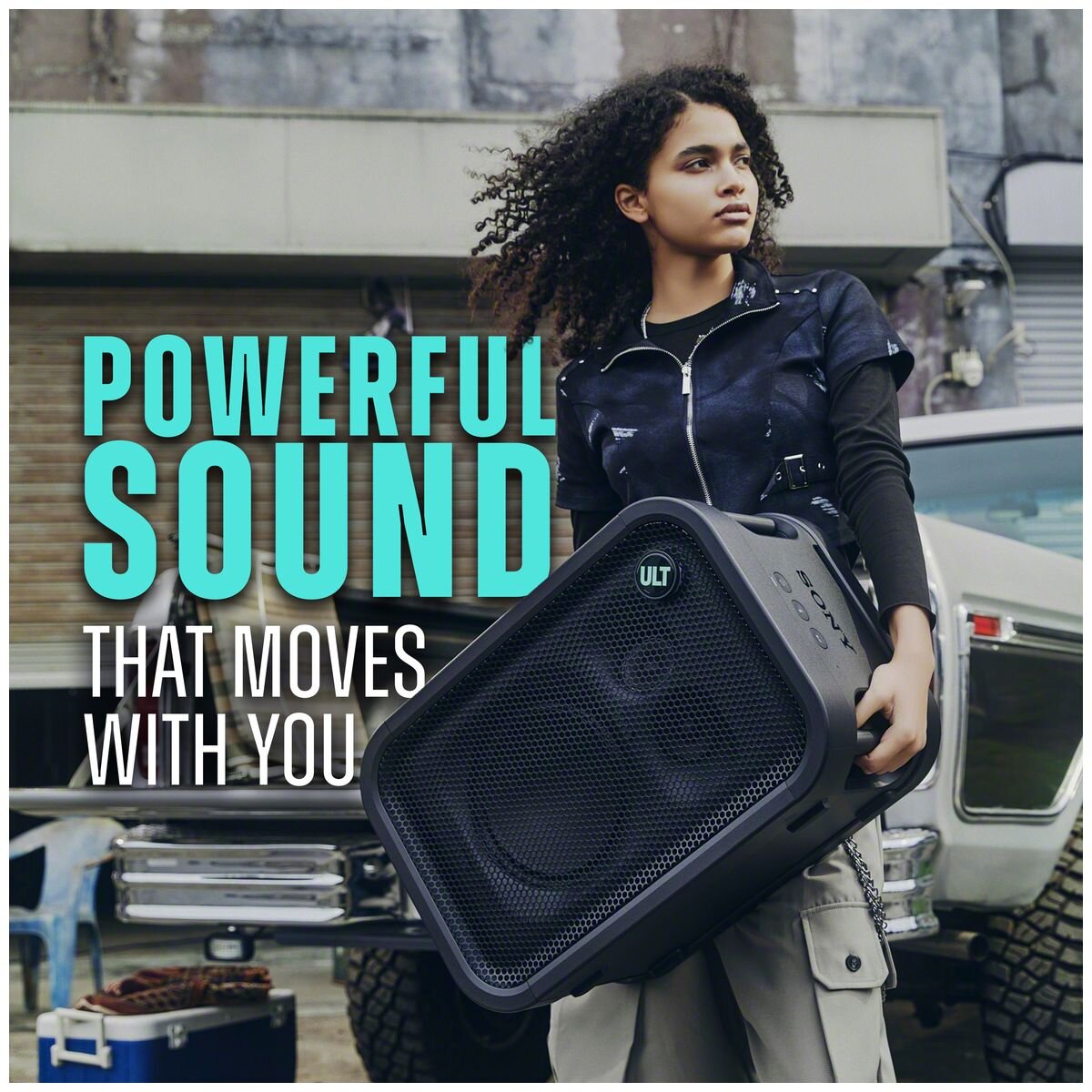 Sony ULT Tower 5 Wireless Party Speaker - Up to 20 Hours Battery, IPX4, DJ and Karaoke Ready - SRSULT500