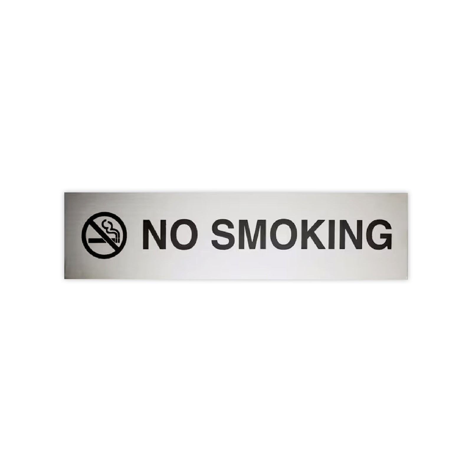 Sandleford 200 x 50mm Stainless Steel Self Adhesive No Smoking Sign