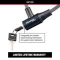 Master Lock Keyed Cable Lock 10mm x 1.8m Braided Steel Durable - SuperSaverAU - view 3