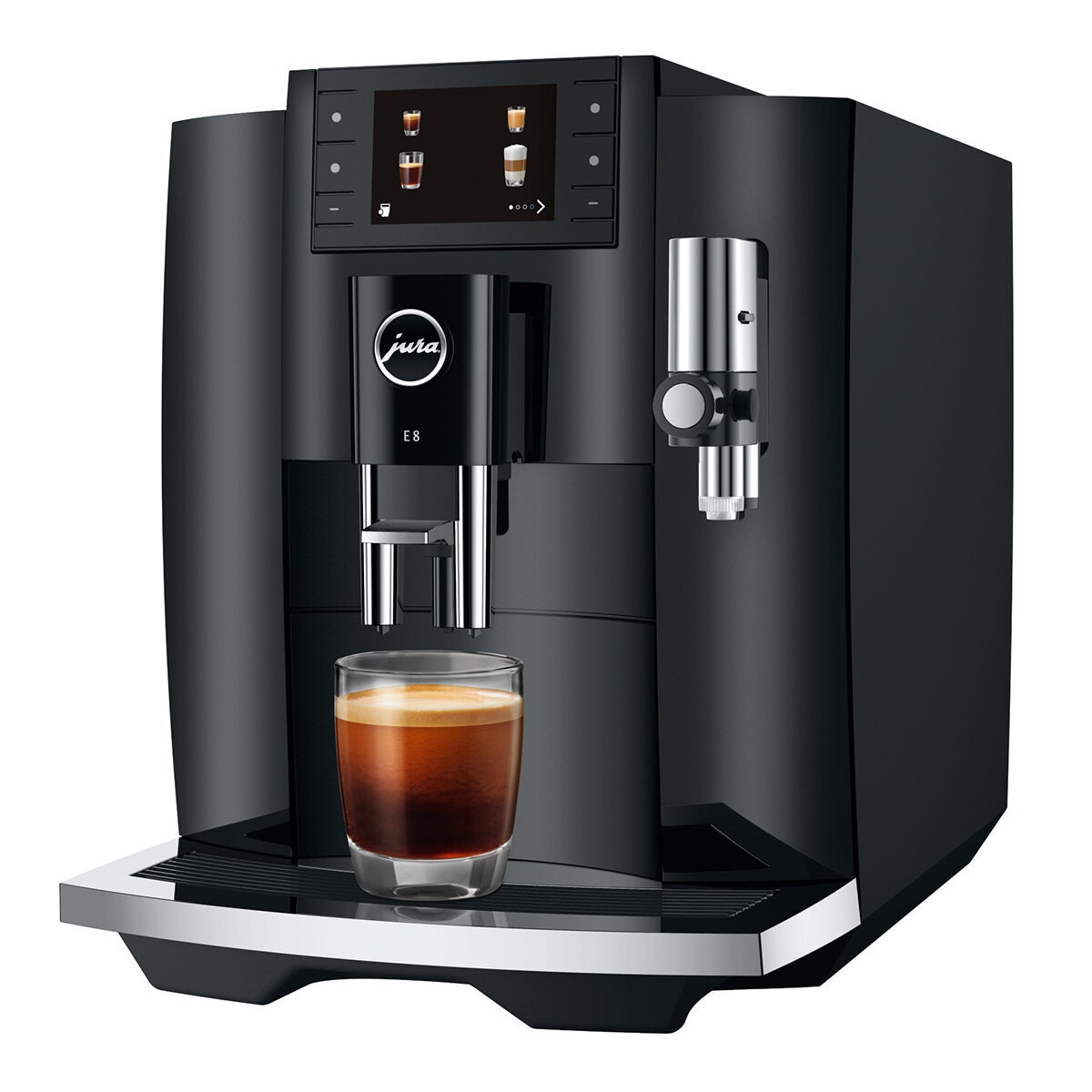 Jura E8 Automatic Coffee Machine - Up to 17 Specialty Coffees, 3.5-Inch Display - 15661