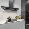 Schweigen 90cm Wall Canopy Rangehood - Matte Black - 3200m³/h - ISO-Drive SE Motor Pack - DS3326B-9SEPAK