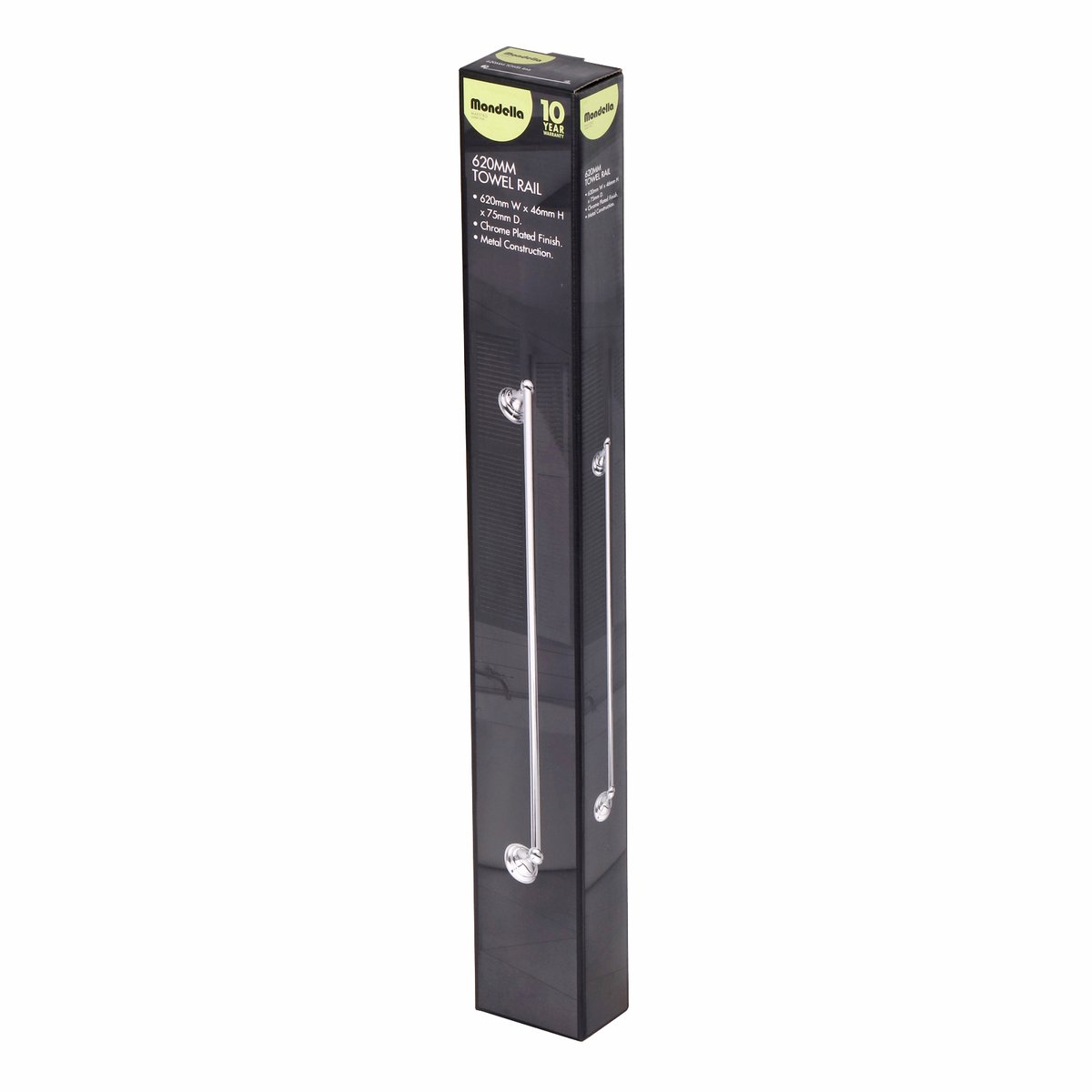 Mondella Towel Bar 620mm Chrome Plated Metal Easy Install - SuperSaverAU - view 2
