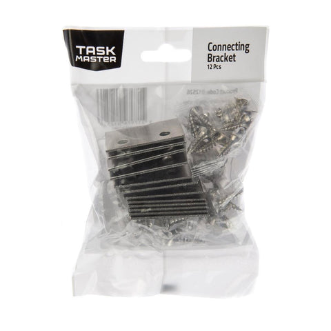 Taskmaster Connecting Bracket - 37mm - Zinc - Multi Purpose - 12 Pack - SuperSaverAU - view 1