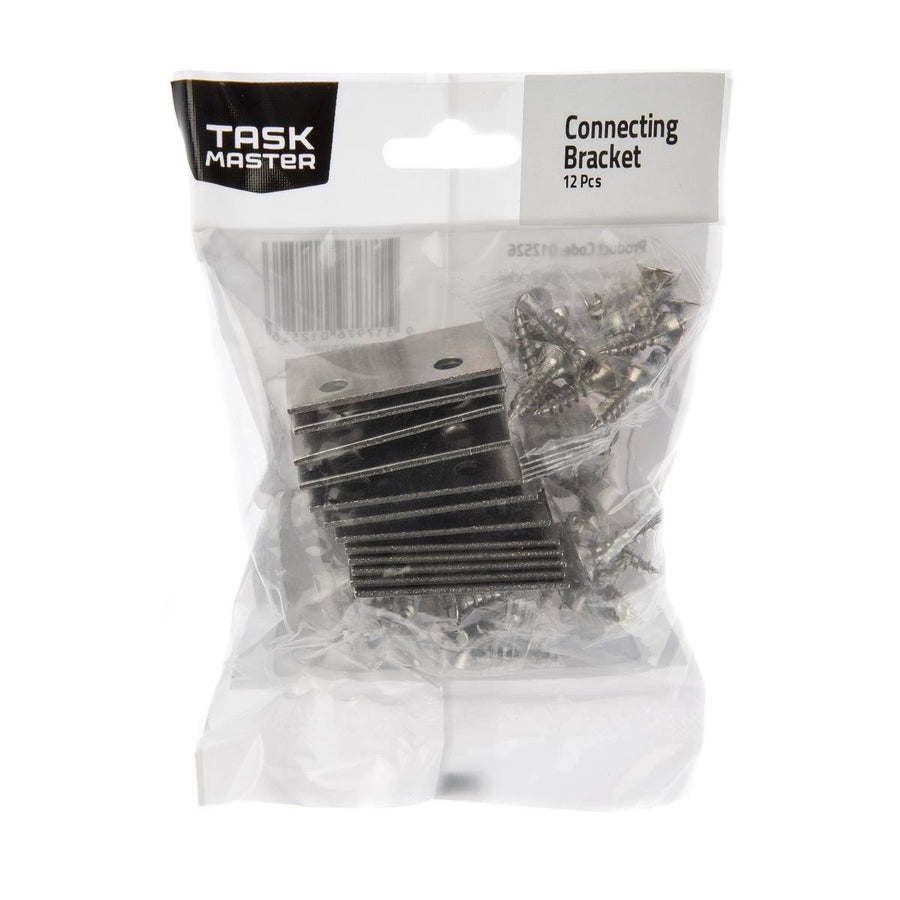 Taskmaster Connecting Bracket - 37mm - Zinc - Multi Purpose - 12 Pack - SuperSaverAU - view 1