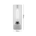 Verve Design Abel Table Lamp ATL738, Concrete Base with Glass Cylinder Shade, Inline Switch