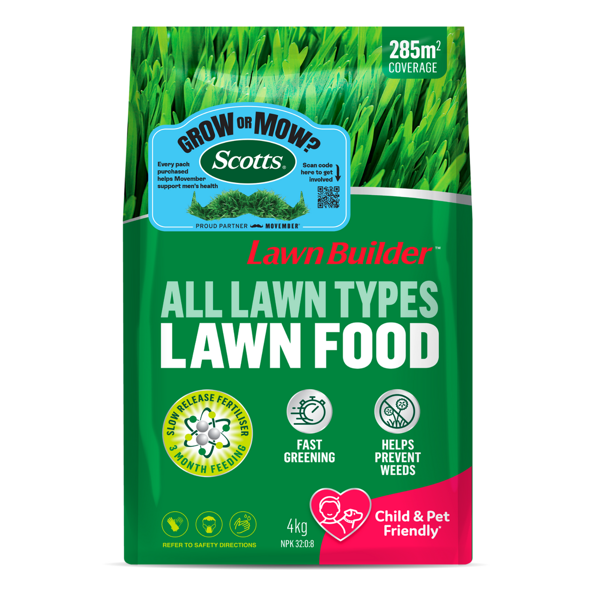 Scotts Lawn Builder Lawn Food 4kg Granular Slow-Release Deep Green - SuperSaverAU - view 1