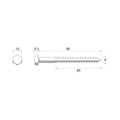 Zenith Hot Dip Galvanised Hex Head Coach Screws M8 x 90mm 25 Pack - SuperSaverAU - view 4
