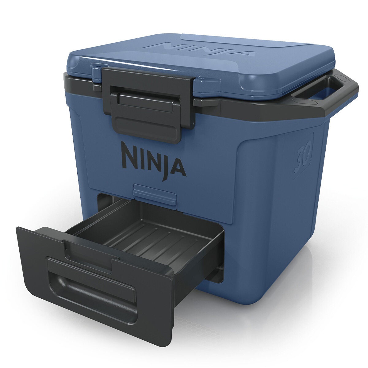 Ninja 28L FrostVault Hard Cooler with Dry Zone - Lakeshore Blue, Lockable Lid, Fits 48 Cans - FB131BL