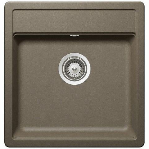 Abey Nemo Small Single Bowl Sink - 15.2L Alpaca Brown Granite, Topmount or Undermount - NE100SAL