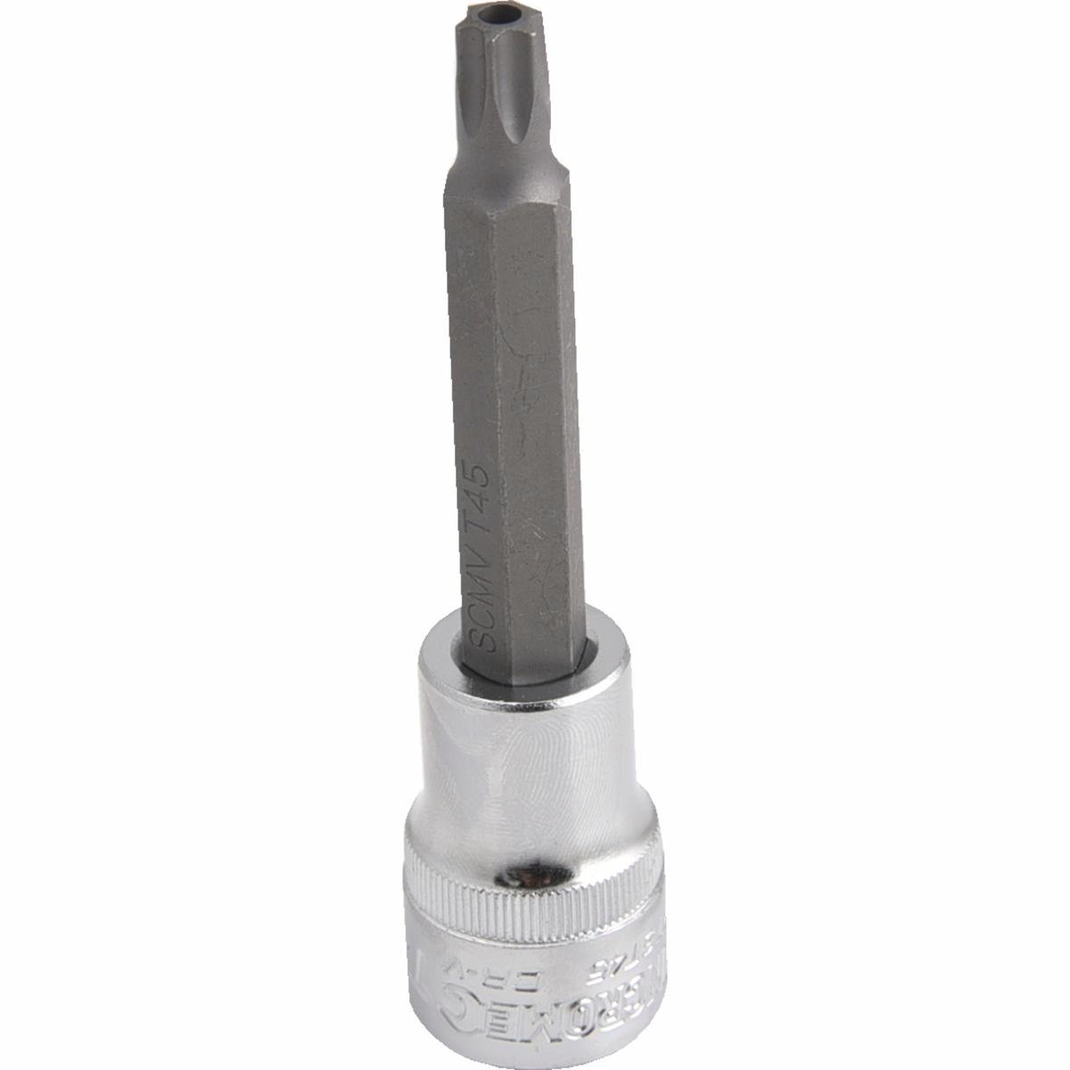 Kincrome Tamperproof Torx Bit Socket T45 100mm Chrome Vanadium Steel - SuperSaverAU - view 1