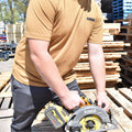 DeWALT Typhoon Crew Neck Work T-Shirt - Clay, Size S, Cotton/Polyester