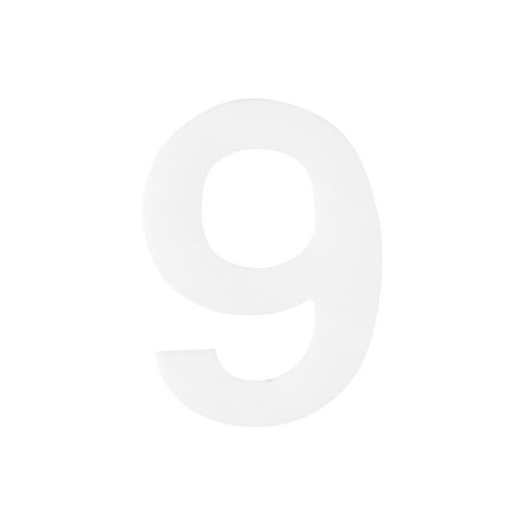 Sandleford Mode White Self Adhesive Number 9 - 50mm - Easy Application - Durable - SuperSaverAU - view 1