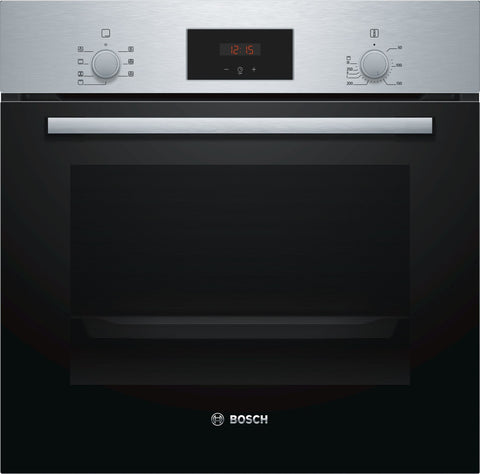 Bosch Series 2 60cm Electric Built-In Oven - 66L, 3D Hotair, EcoClean Direct, Stainless Steel - HBF133BS0A