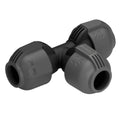 GARDENA 25mm Pipeline T-Piece in Black/Dark Grey High-Impact Plastic