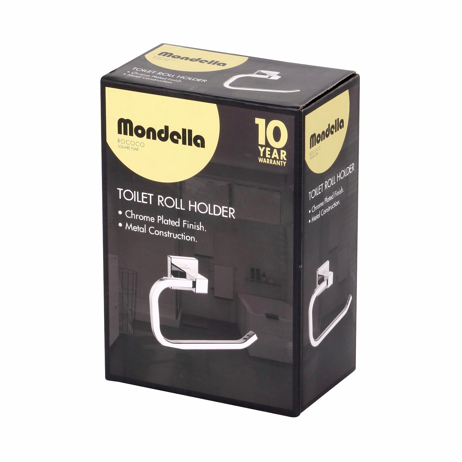 Mondella Rococo Chrome Toilet Paper Holder, Metal Wall Mount
