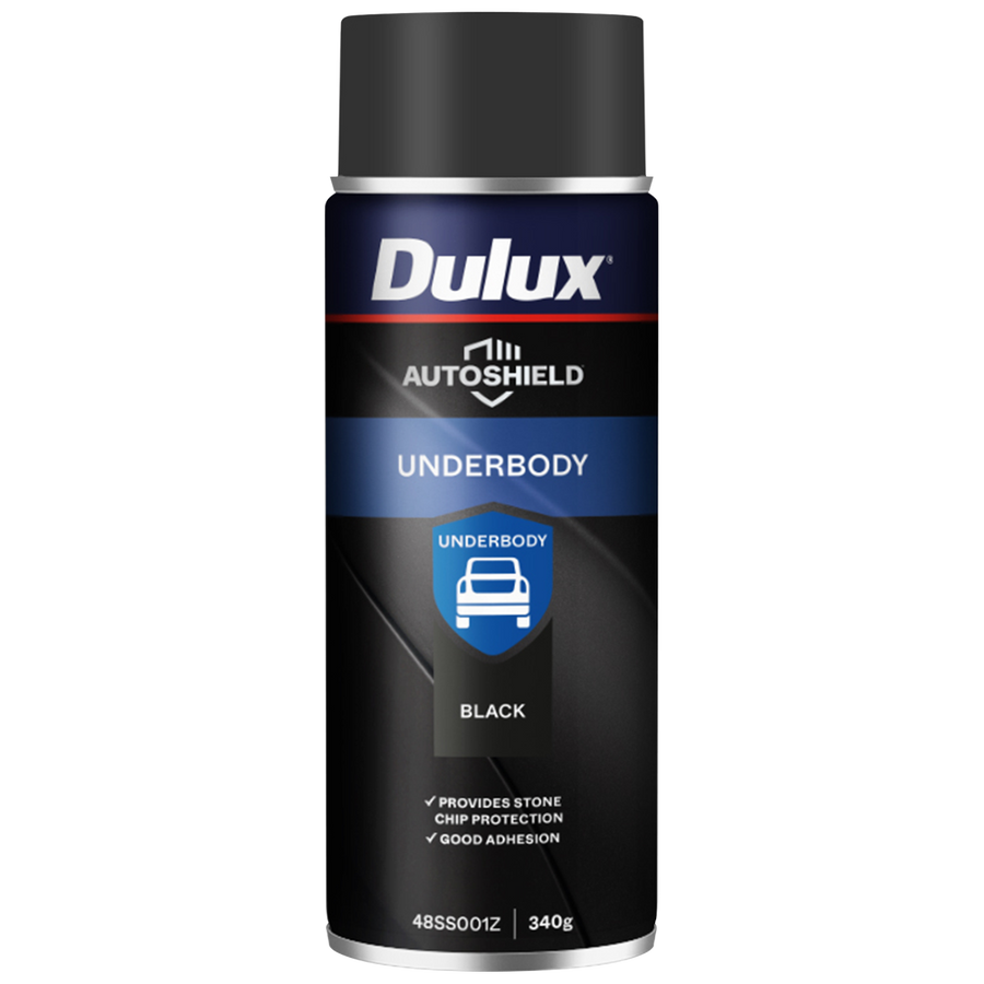 Dulux Autoshield Spray Paint 340g Black Underbody Coat - Stone Chip Protection - SuperSaverAU - view 1