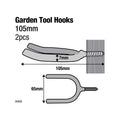 Everhang Garden Tool Storage Hooks - 98mm x 56mm - PVC Coated - 2 Pack - SuperSaverAU - view 2