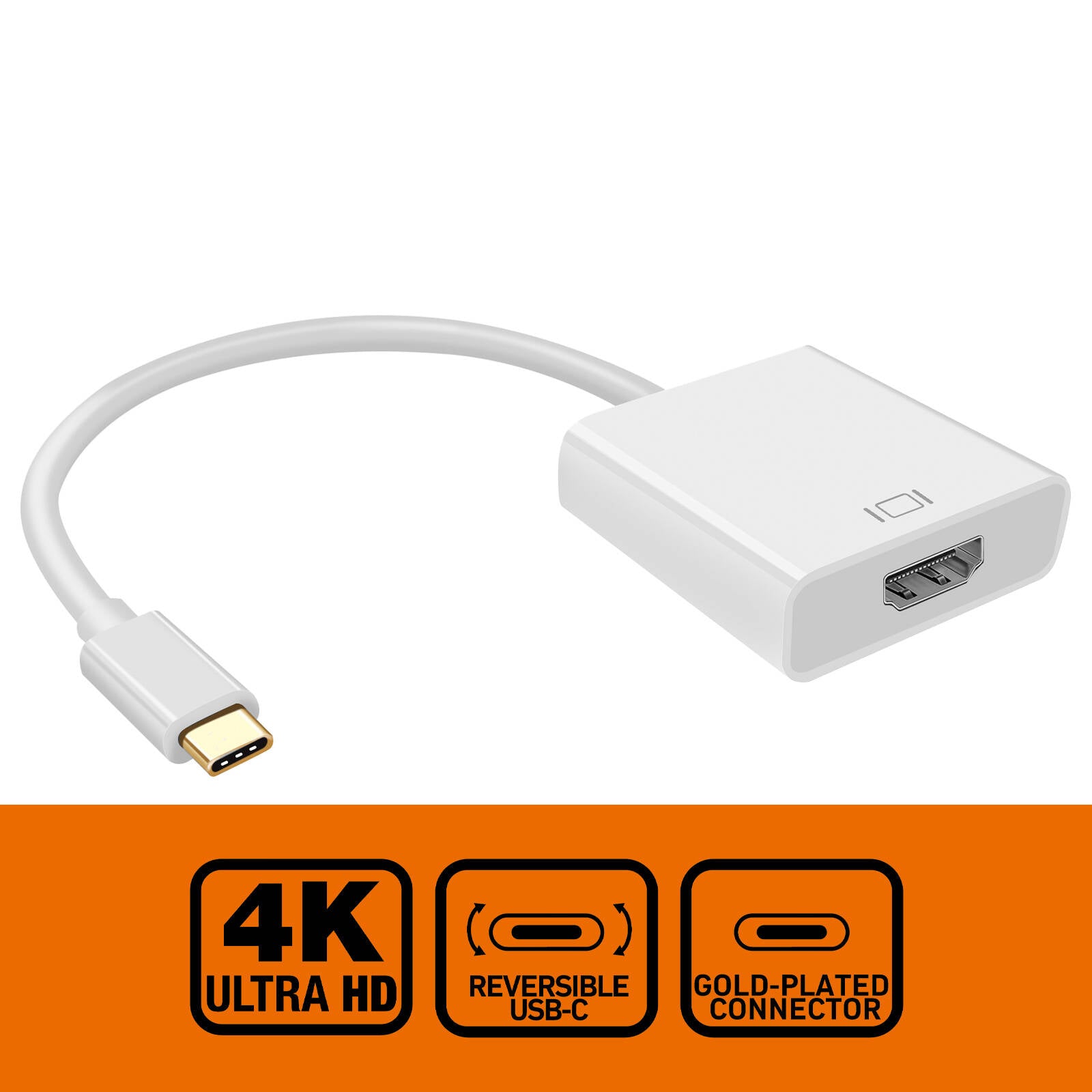 Antsig 15cm USB-C to HDMI Adapter White AP667B