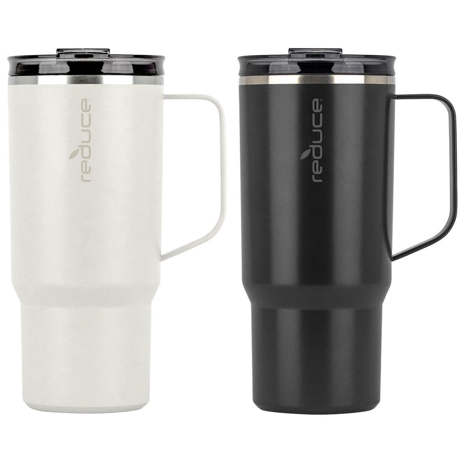 Reduce Hot1 Travel Mugs 2 Pack x 710ml Black Linen - SuperSaverAU - view 1