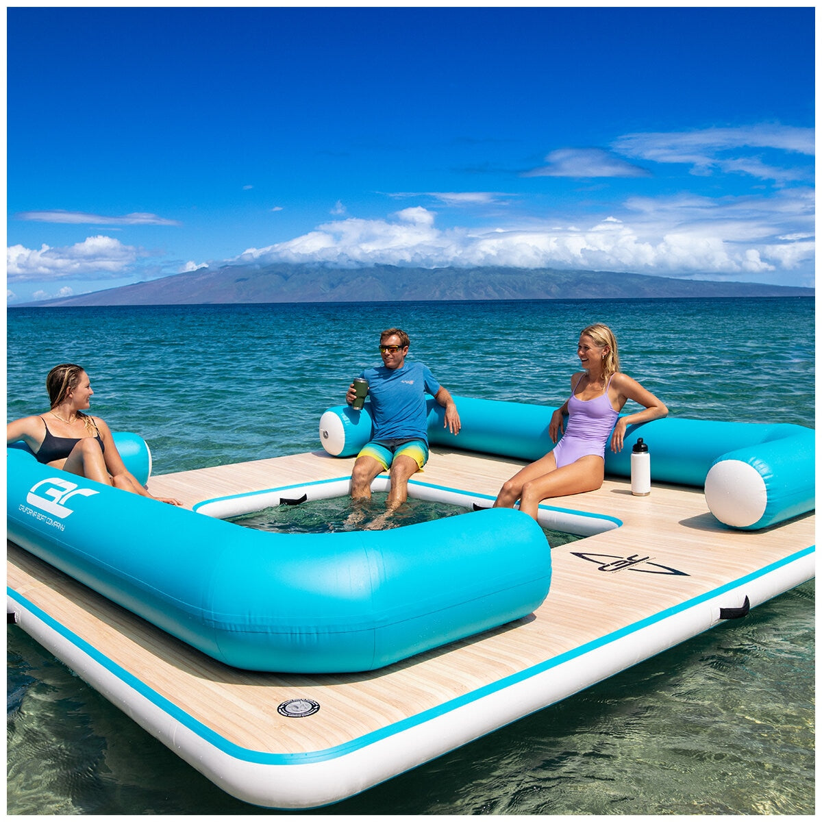 California Boat Company Inflatable Water Lounge 3.5M x 3.5M x 15.2cm
