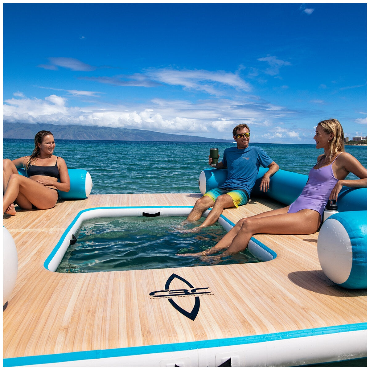 California Boat Company Inflatable Water Lounge 3.5M x 3.5M x 15.2cm