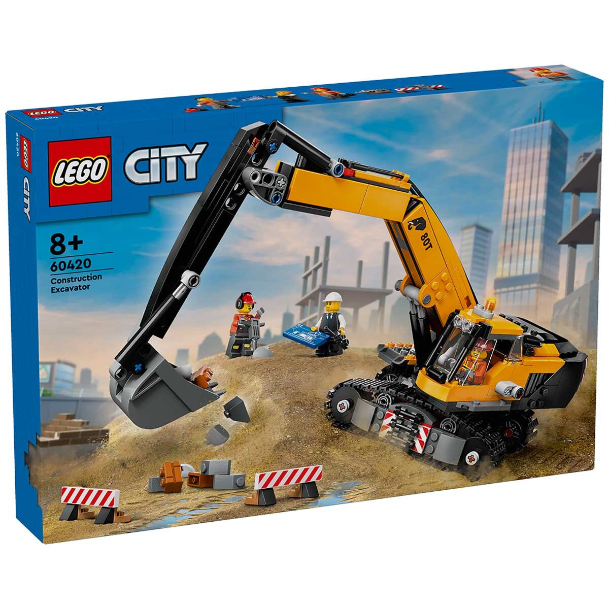 LEGO City Yellow Construction Excavator 60420 - SuperSaverAU - view 6