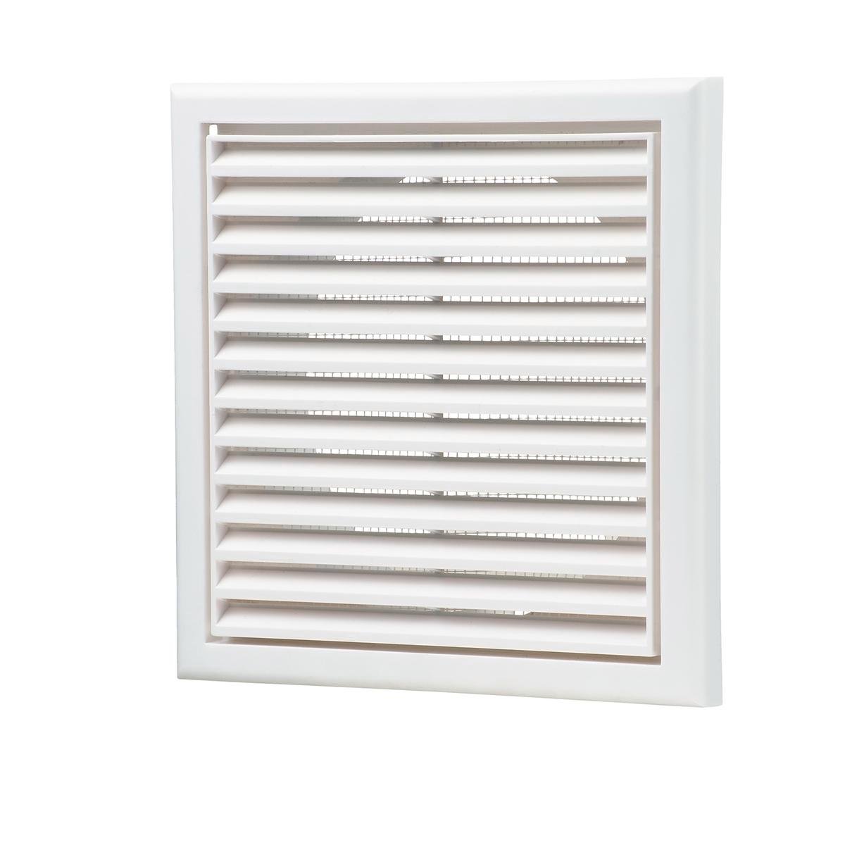 Blauberg 125mm White Square Fixed Grille - ABS Plastic - Easy Maintenance - SuperSaverAU - view 1