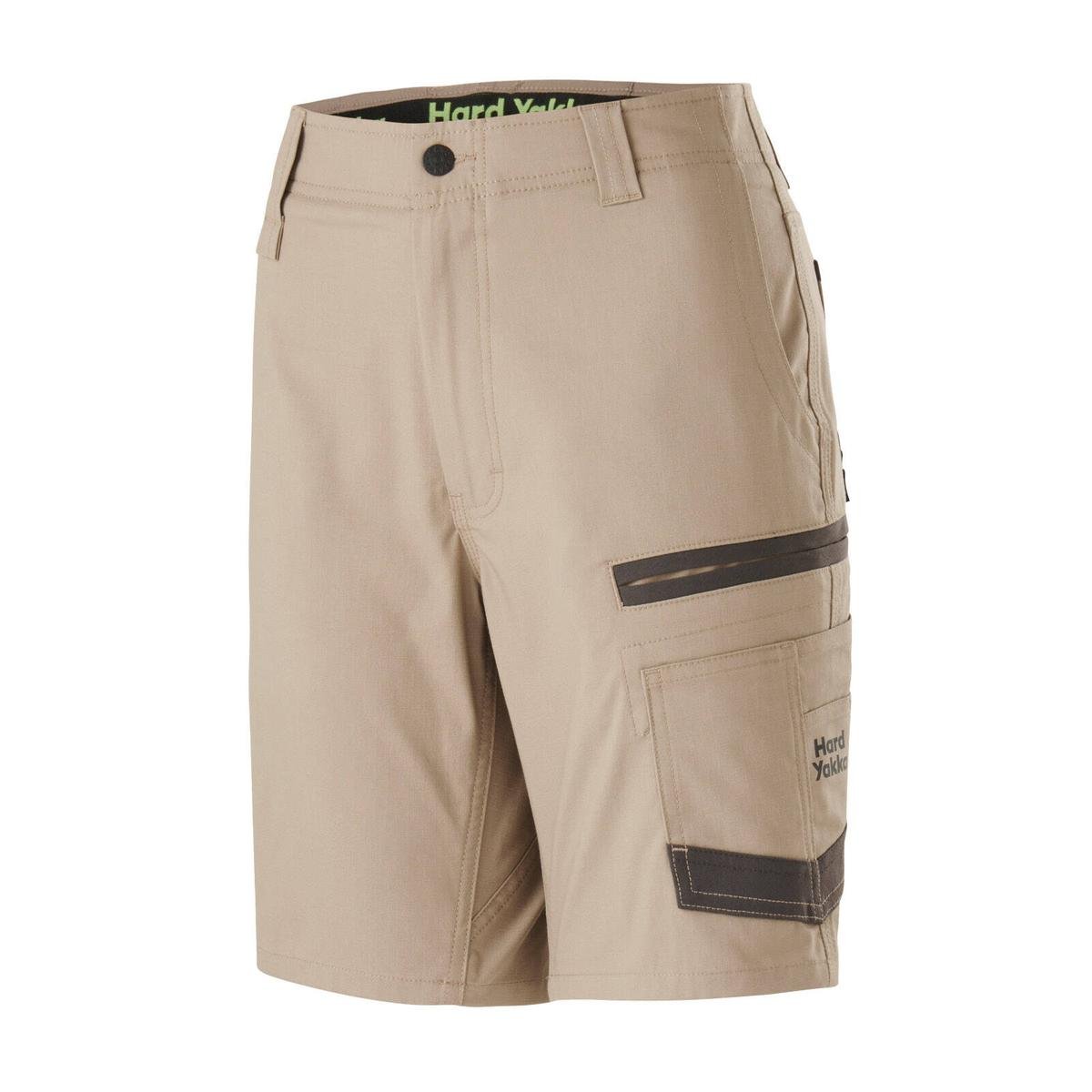 Hard Yakka Women's Raptor Mid Shorts Size 8 - Desert - Durable & Comfortable - SuperSaverAU - view 1