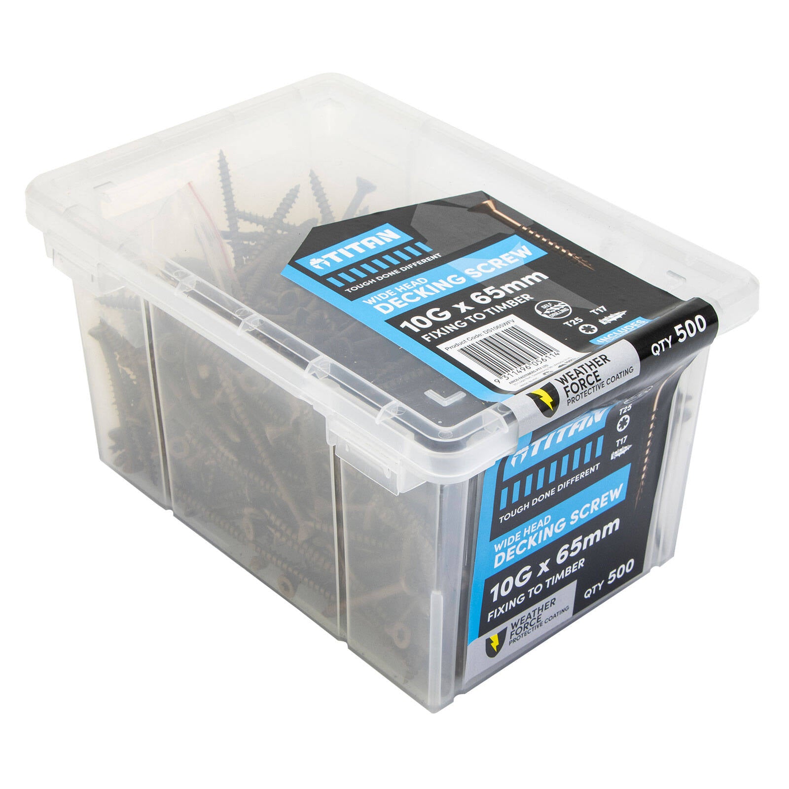 Titan Weather Force Wide Head Decking Screws 10G x 65mm - Pack of 500