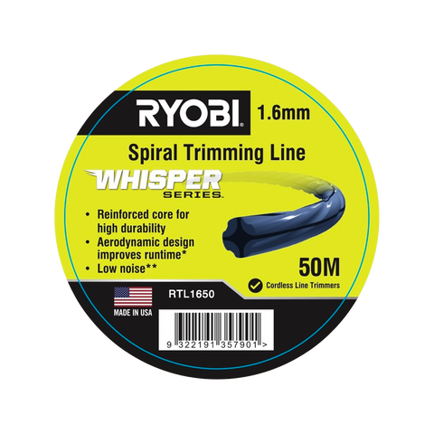 Ryobi Whisper Series Trimming Line - 1.65mm x 50m - Reduced Noise, Improved Runtime - SuperSaverAU - view 1