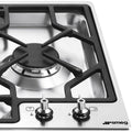 Smeg 60cm 4 Burner Gas Cooktop - Stainless Steel - Ultra-Rapid Wok Burner - Easy Clean Hob - PGA64