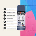 White Knight Squirts Midnight Blue Gloss Spray Paint 310g - Solvent-Based, Waterproof