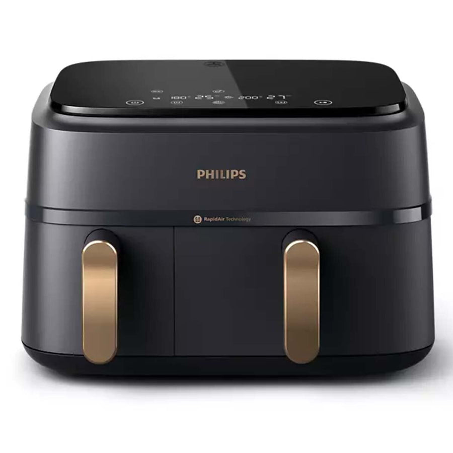 Philips 3000 Series 9L Dual Basket Airfryer XXL - Sync and Copy Functions, Black - NA352-00