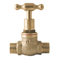 Kinetic 15mm Brass Male T-Head Stop Cock, Lead Free Brass, Hot & Cold Water